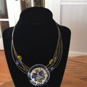 Chico’s Necklace with Art Glass Beads